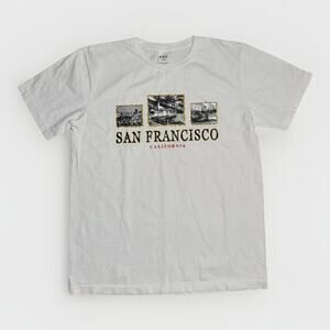 A.P.C. San Francisco California Graphic T-Shirt White Men’s Medium 21x28